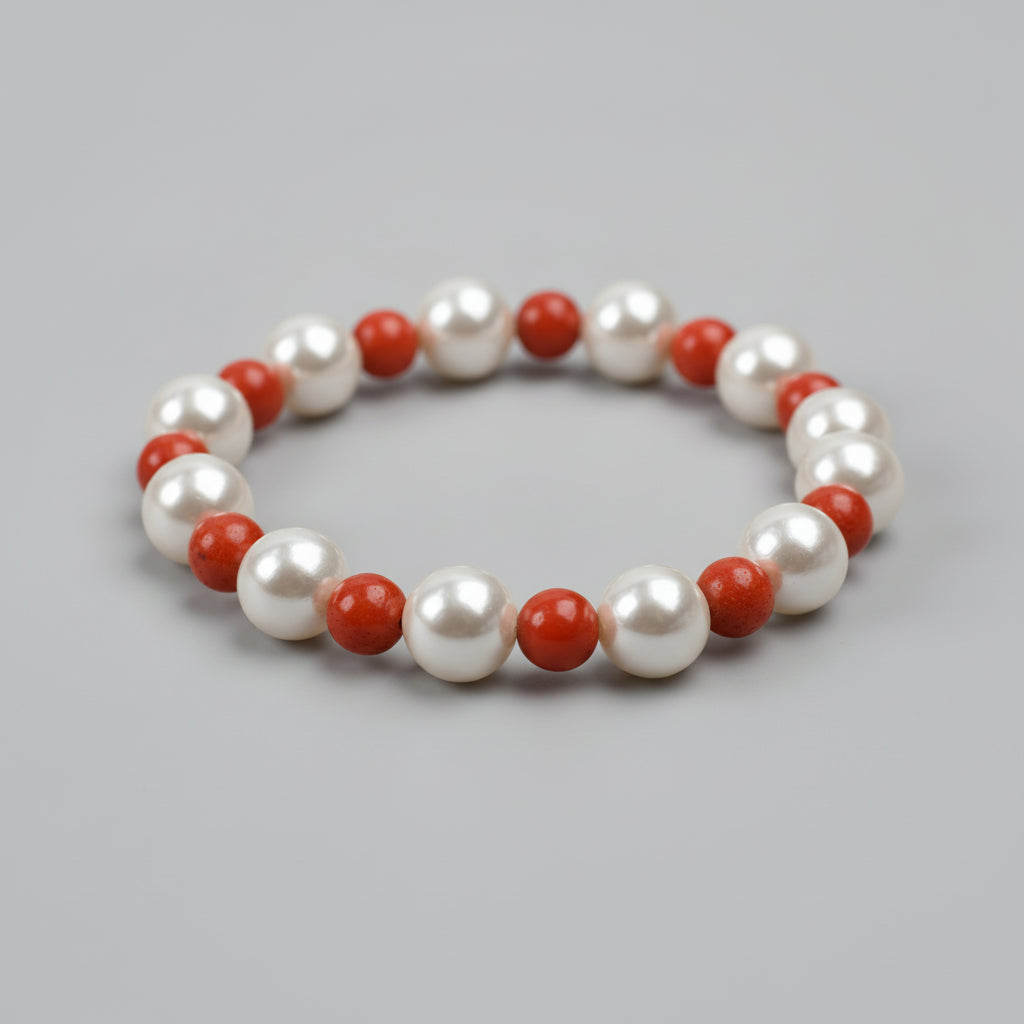 Pearl & Coral Bracelet