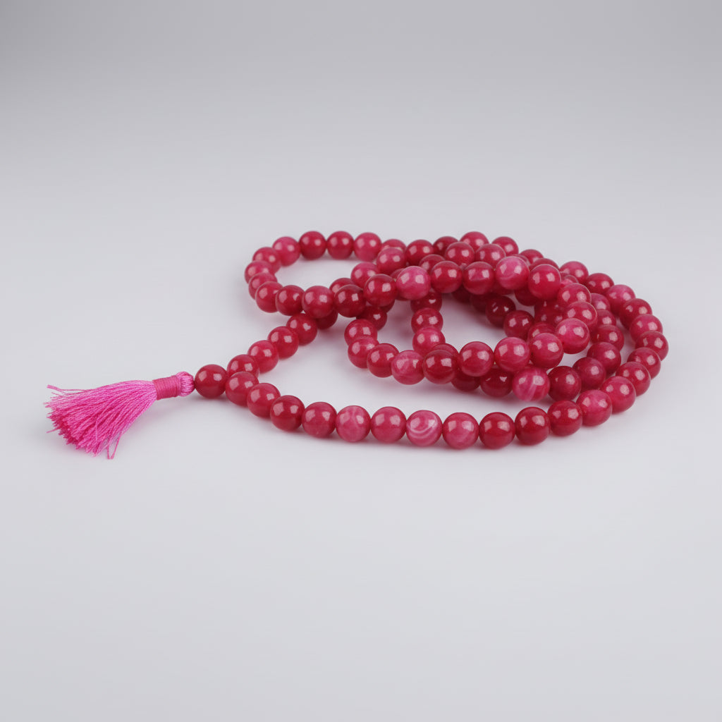 Pink Agate Rosary (8 mm)