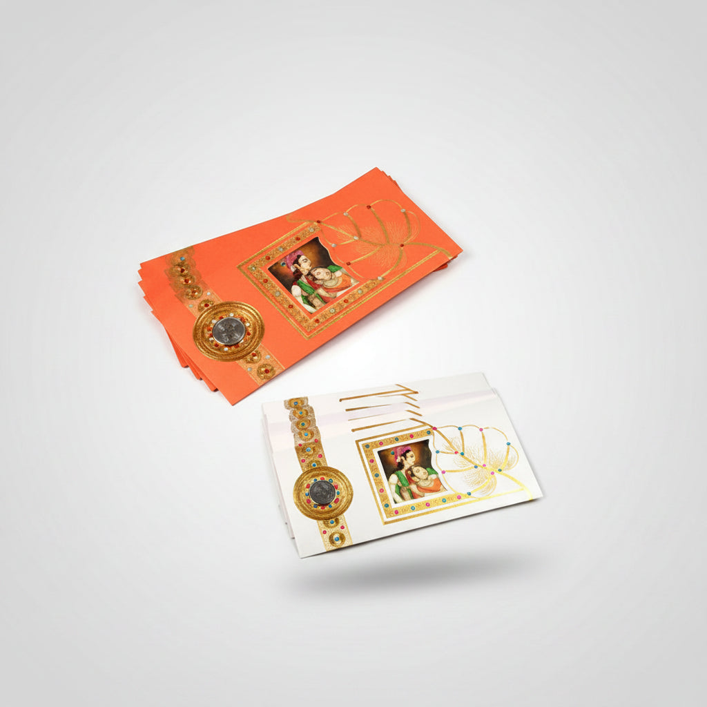 Radha Krishna Envelope III-White