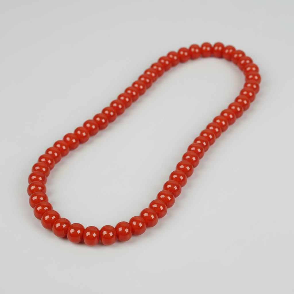 Red Carnelian Necklace (Elliptical Beads)