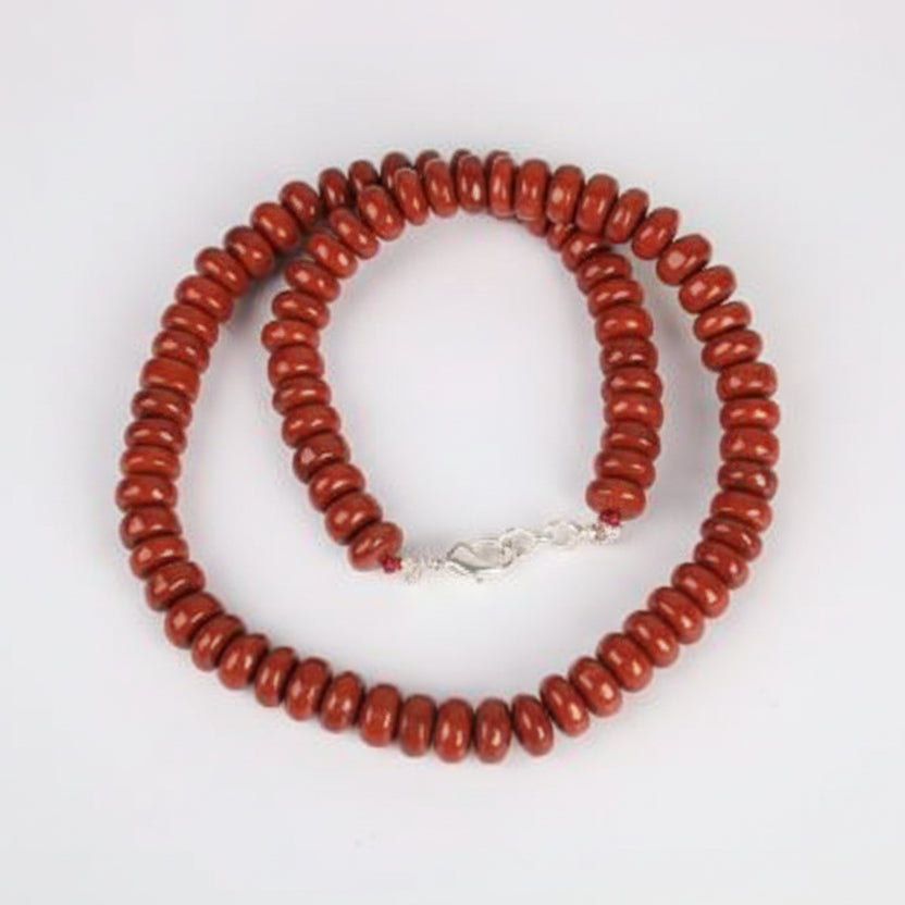 Red Jasper Necklace (Elliptical Beads)