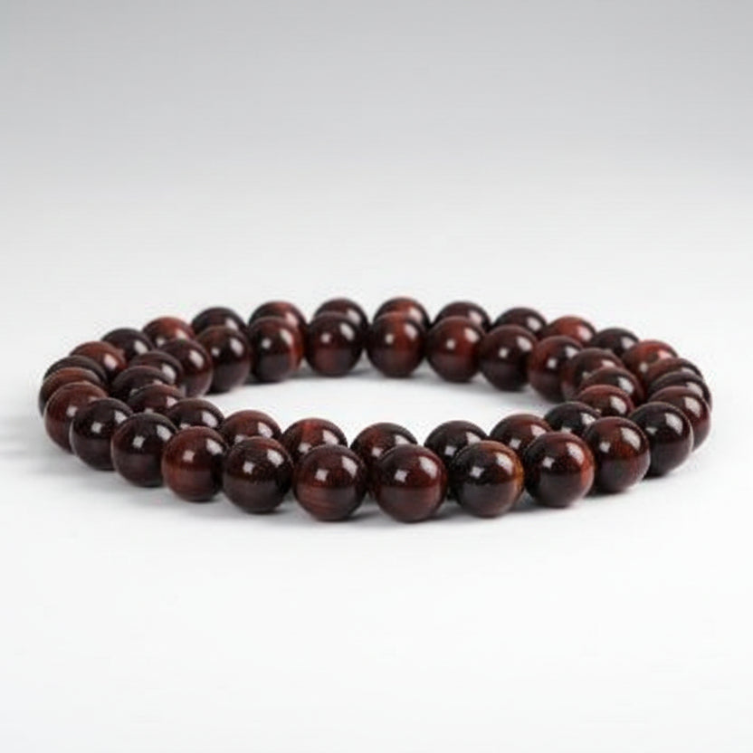 Red Tiger Eye Round Mala (12 mm)-72+1 Beads