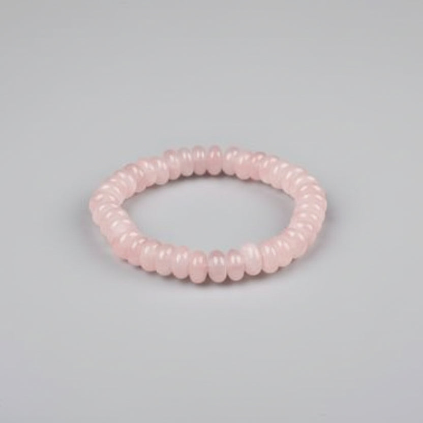 Rose Quartz Bracelet Elliptical Beads-10 mm