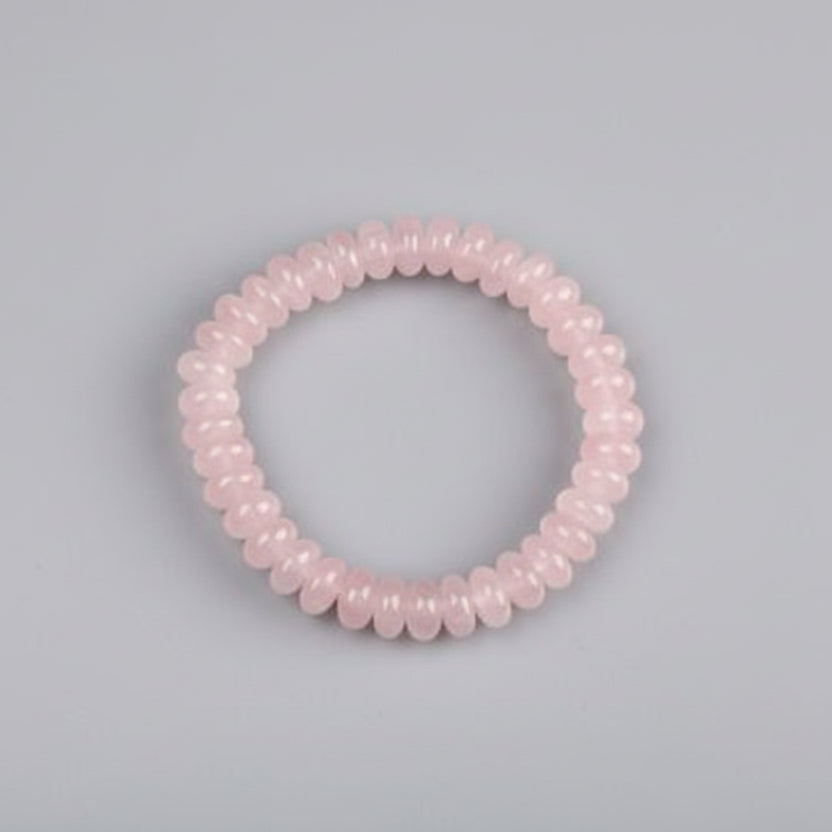 Rose Quartz Bracelet Elliptical Beads-12 mm