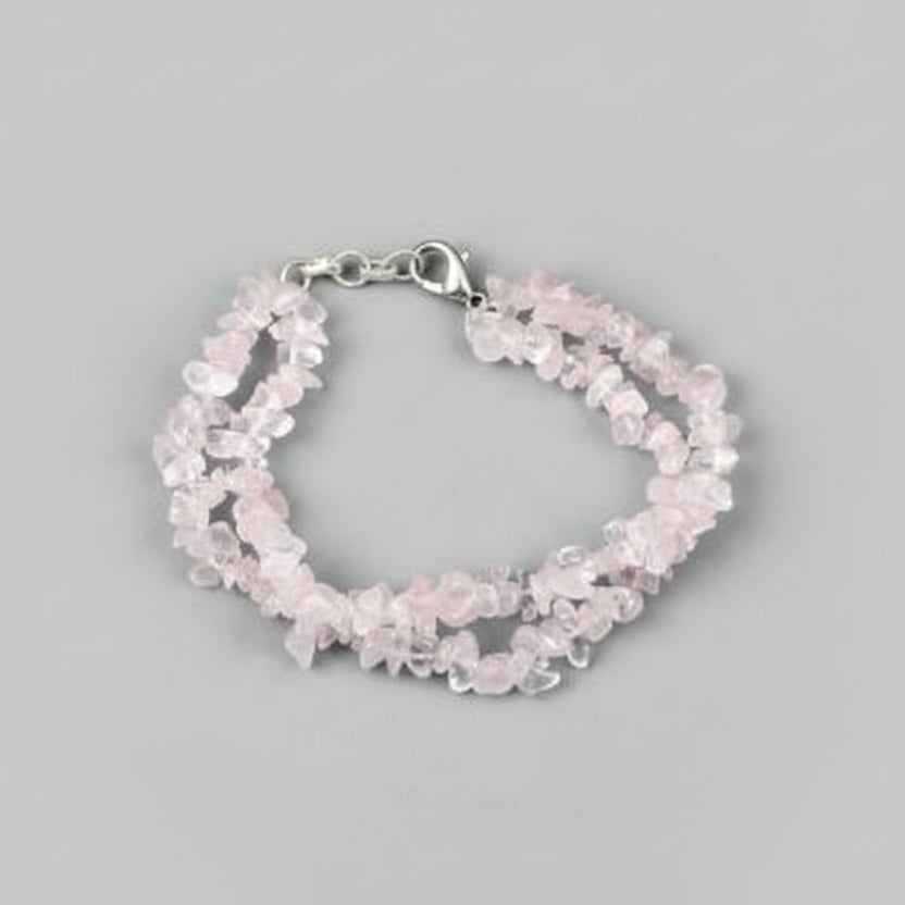 Rose Quartz Double Turn Bracelet