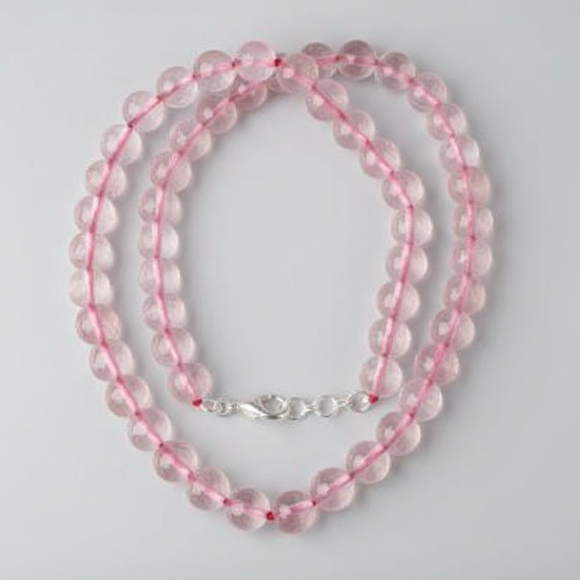 Rose Quartz Faceted Mala (10 mm)-54 Beads