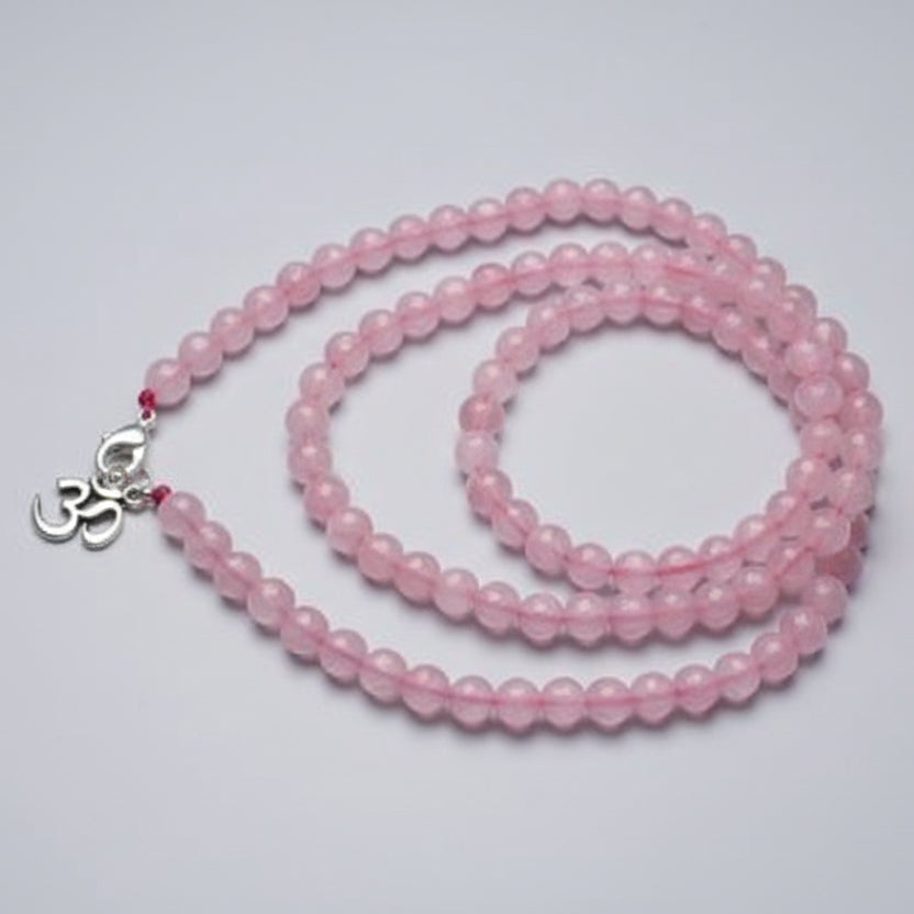 Rose Quartz Faceted Mala (8 mm)-108 Beads
