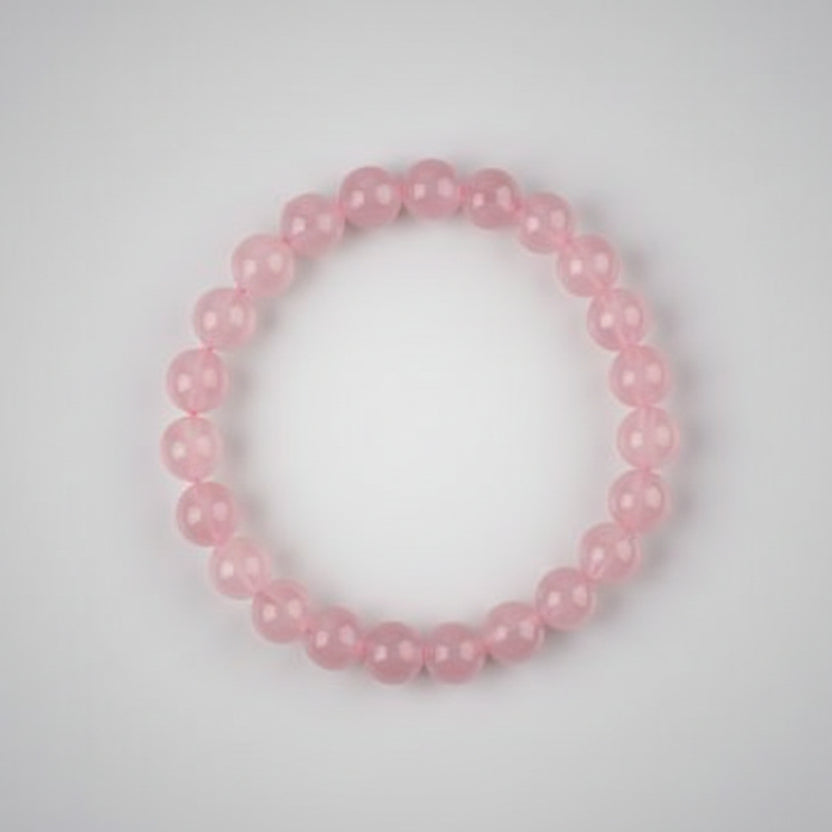 Rose Quartz Round Bracelet (8 mm)