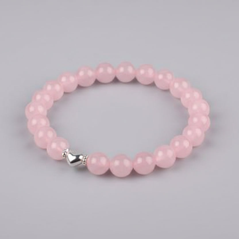 Rose Quartz Round Bracelet (8 mm)