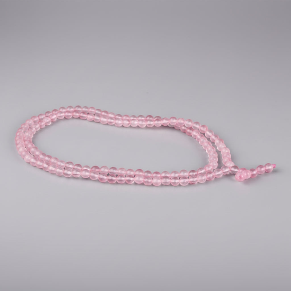 Rose Quartz Round Mala (4 mm)-133 Beads