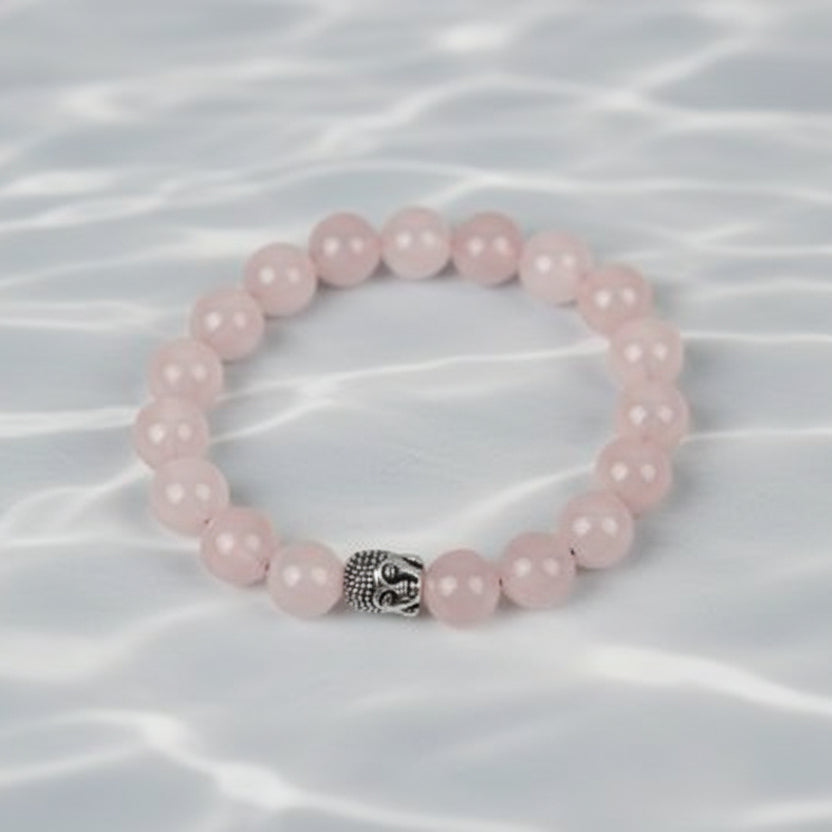 Rose Quartz with Buddha Bracelet