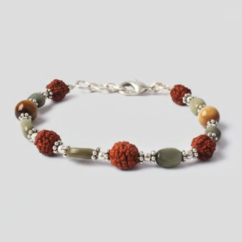 Rudraksha Cats Eye Bracelet