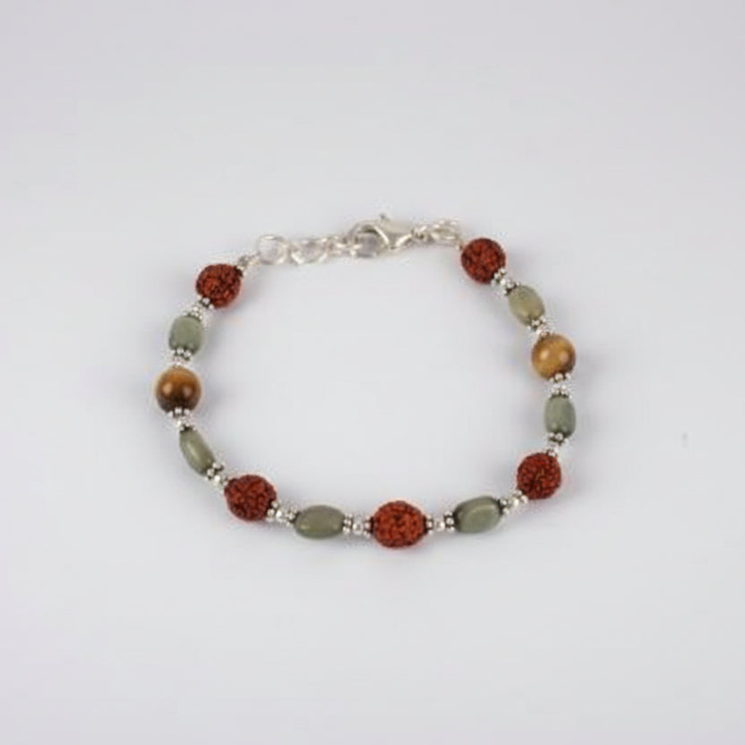 Rudraksha Cats Eye Bracelet