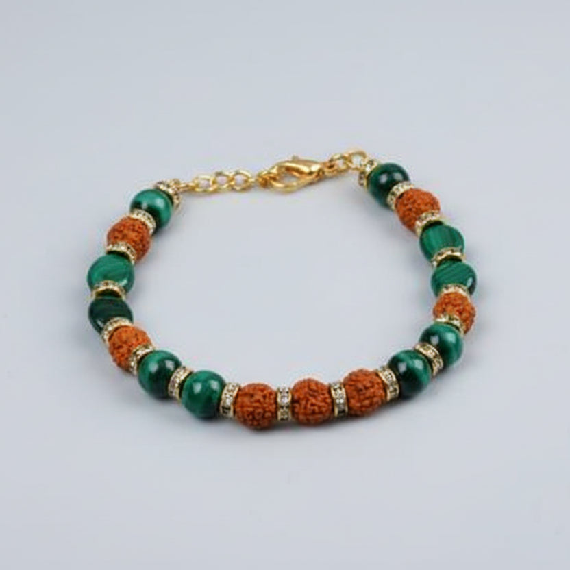 Rudraksha Malachite Bracelets