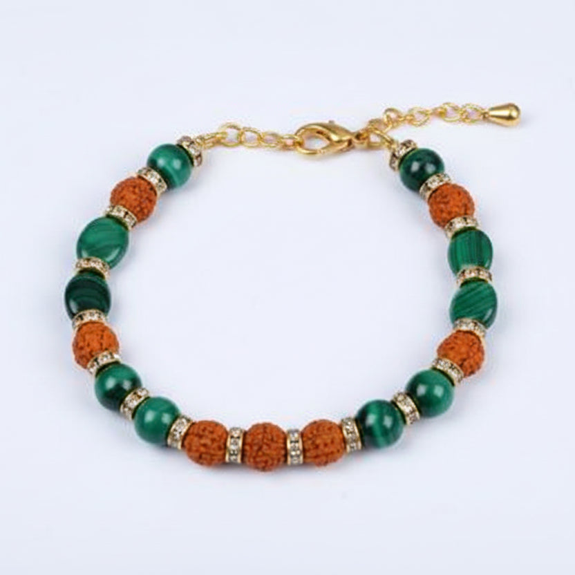 Rudraksha Malachite Bracelets