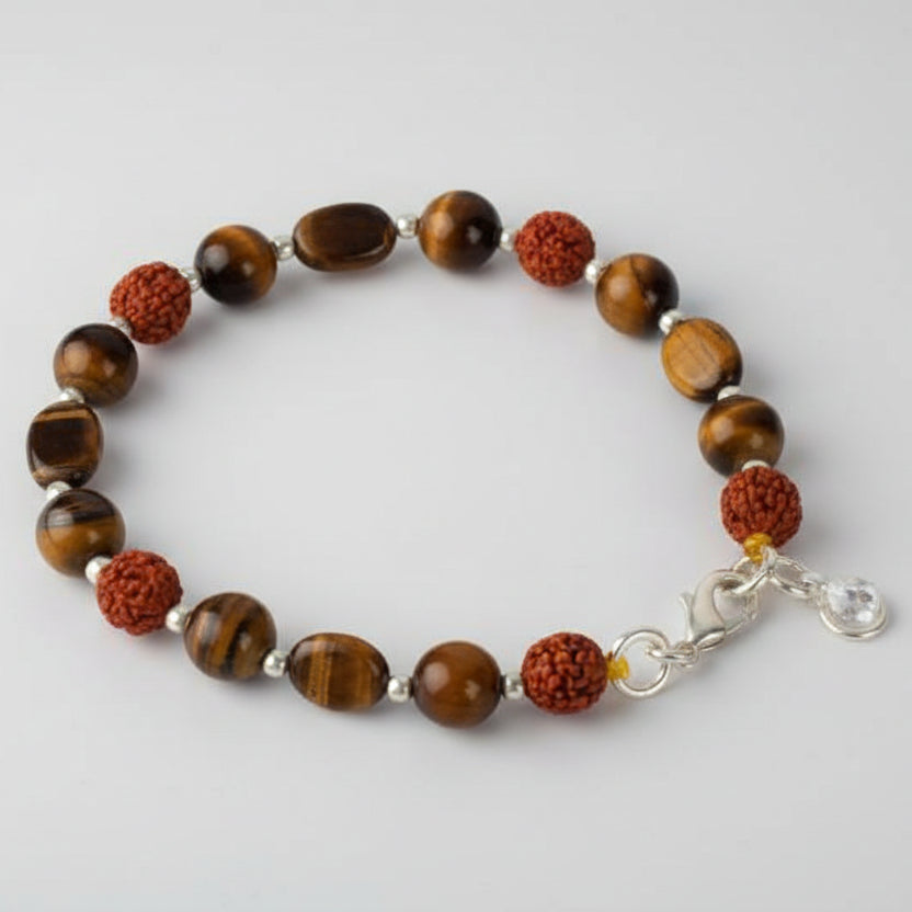 Rudraksha Tiger Eye Bracelet (I)