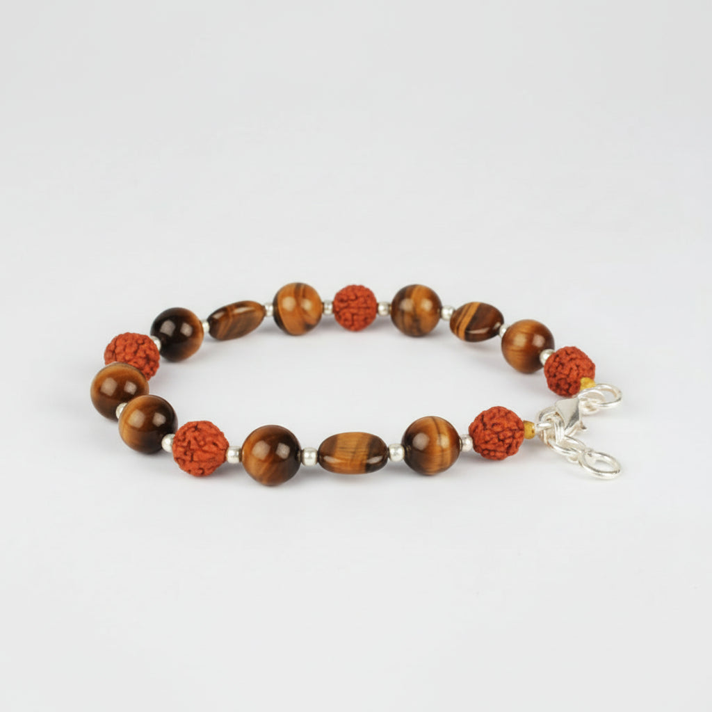 Rudraksha Tiger Eye Bracelet (I)