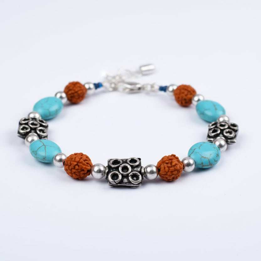 Rudraksha Turquoise Bracelet