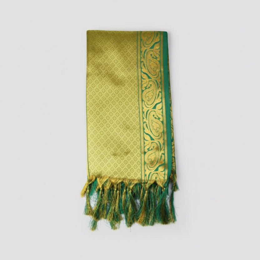 Art Silk Shawl Design VII-Green