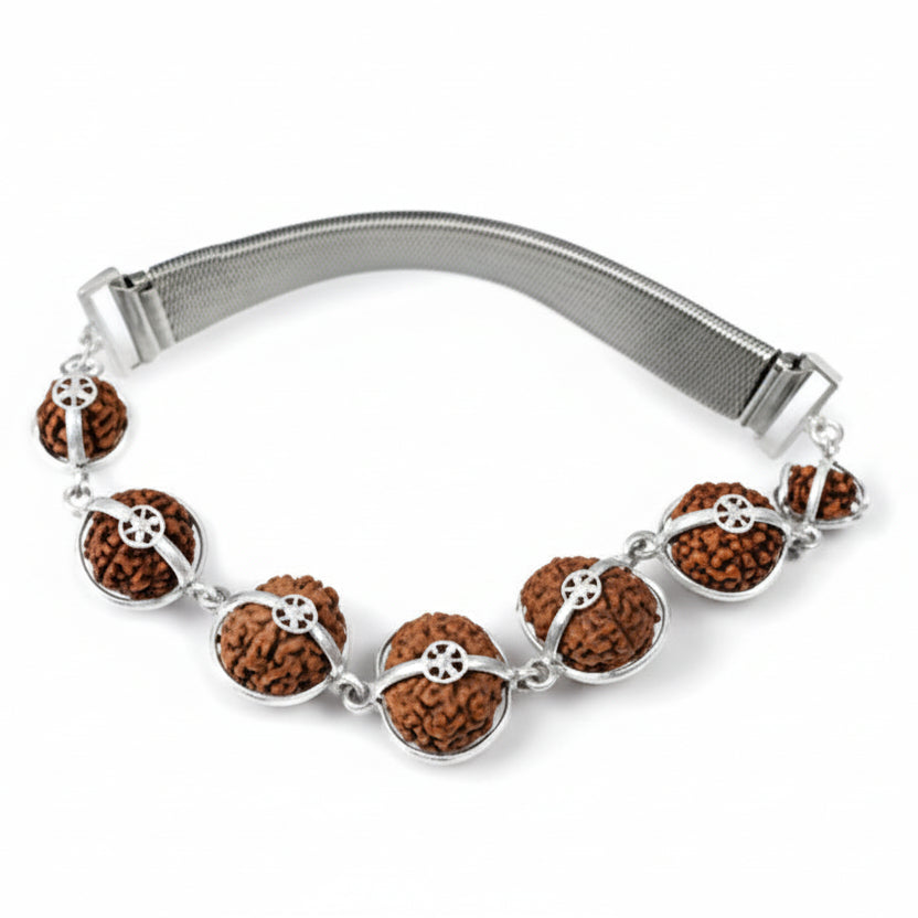 Sanjeevani Bracelet (Java)-Small-Silver Basket With Silver Chain