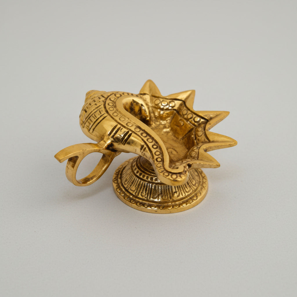 Shankh Diya In Brass