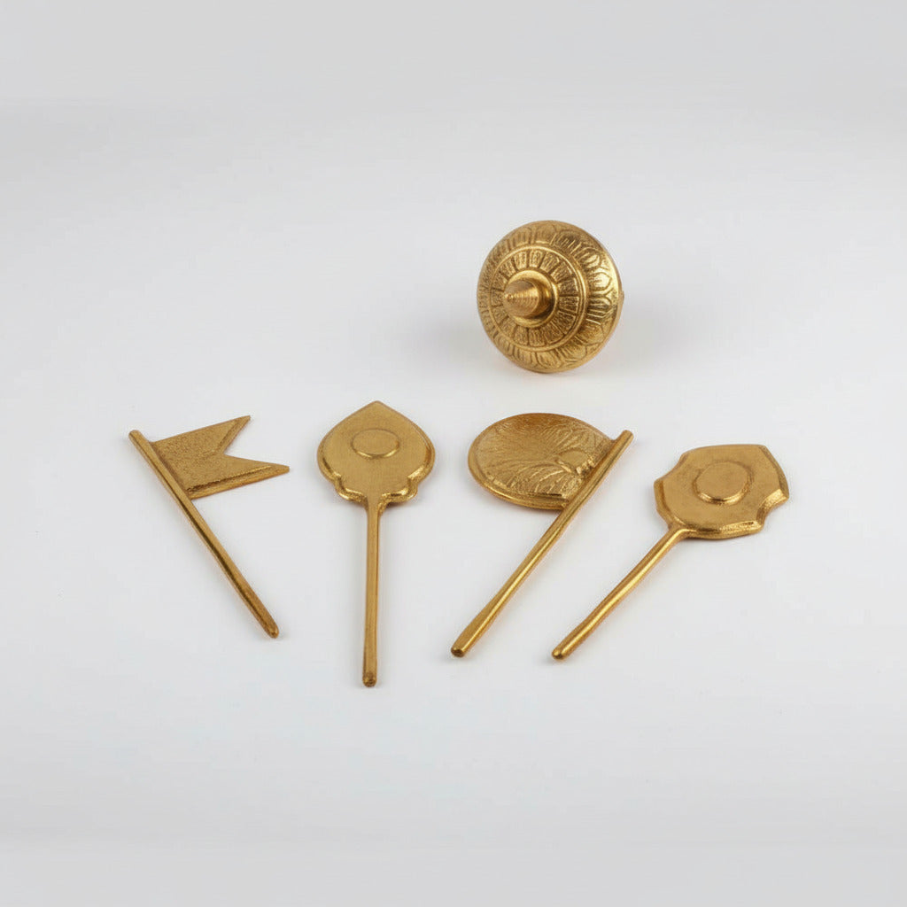 Shodash Upachara Set Of Five In Brass