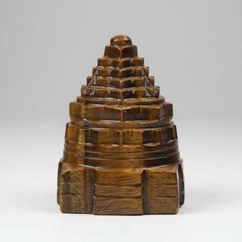 Shree Yantra in Tiger Eye Stone 180 to 190 gms