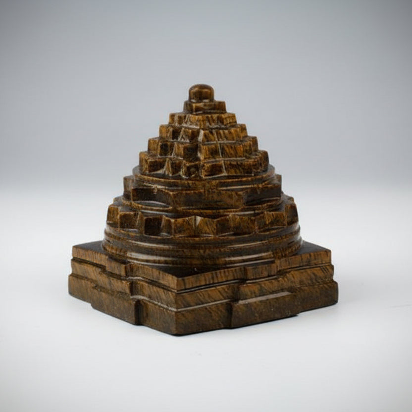 Shree Yantra in Tiger Eye Stone 400 to 410 gms
