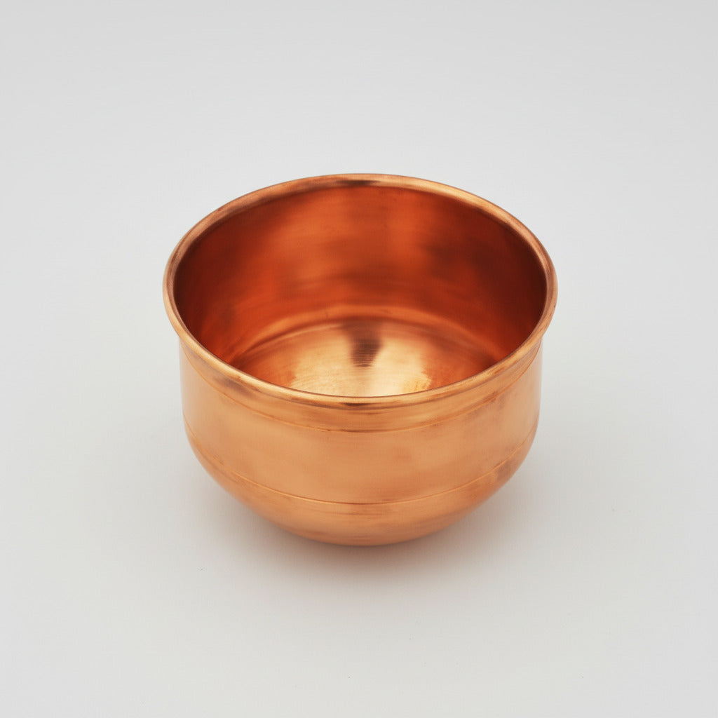 Small Domed Puja Bowl In Copper