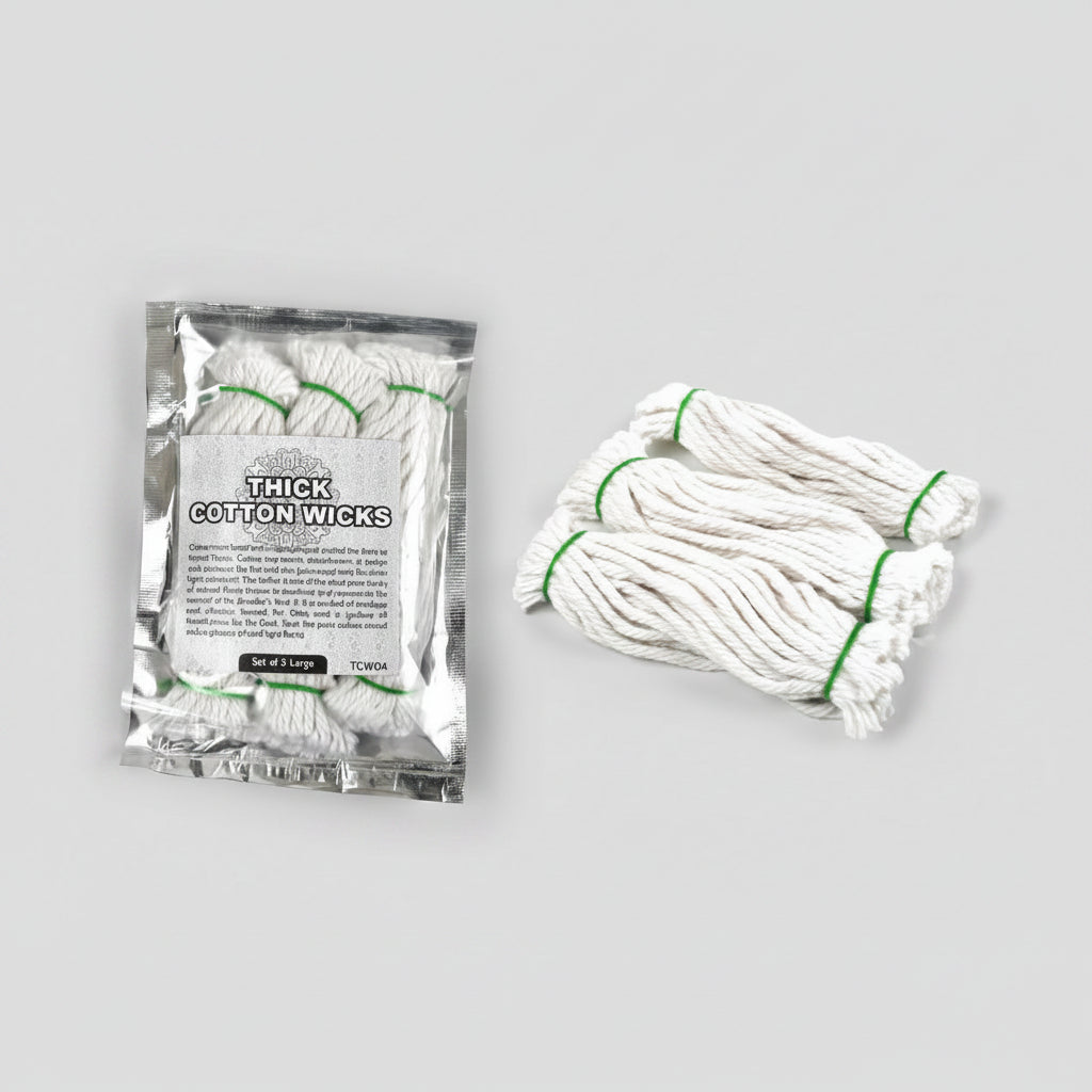 Thick Cotton Wicks-Set of 3 (40 Wicks Each) Large