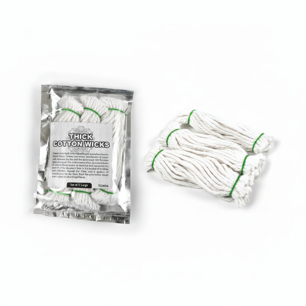 Thick Cotton Wicks-Set of 10 (50 Wicks Each) Small