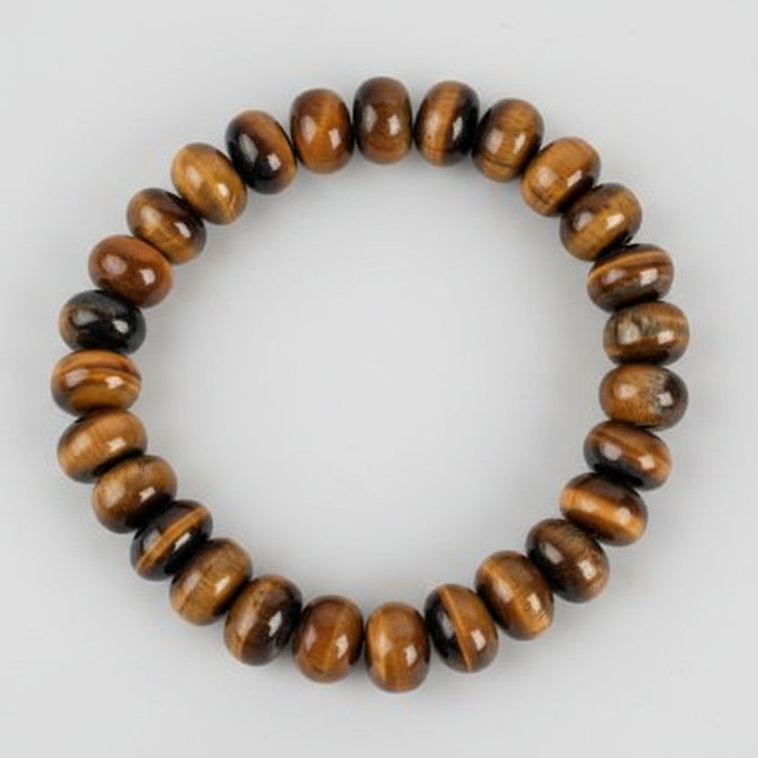 Tiger Eye Bracelet Elliptical Beads-8 mm