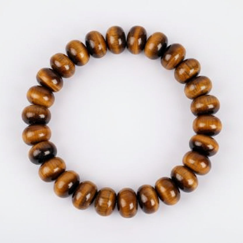 Tiger Eye Bracelet Elliptical Beads-10 mm