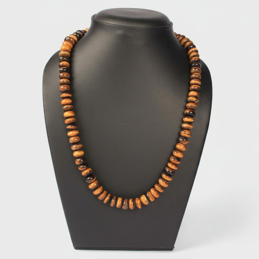 Tiger Eye Necklace (Elliptical Beads)