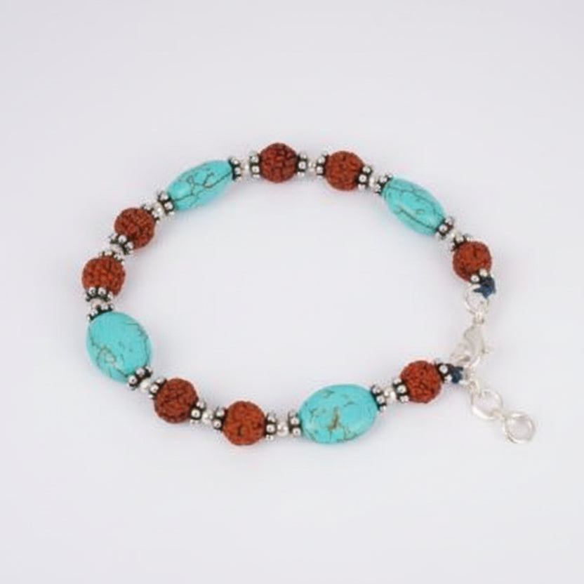 Turquoise Oval Bracelet (7 mm)