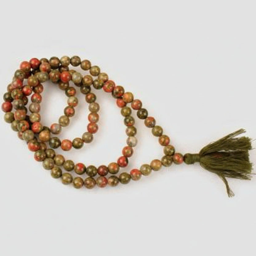 Unakite Necklace (8 mm)