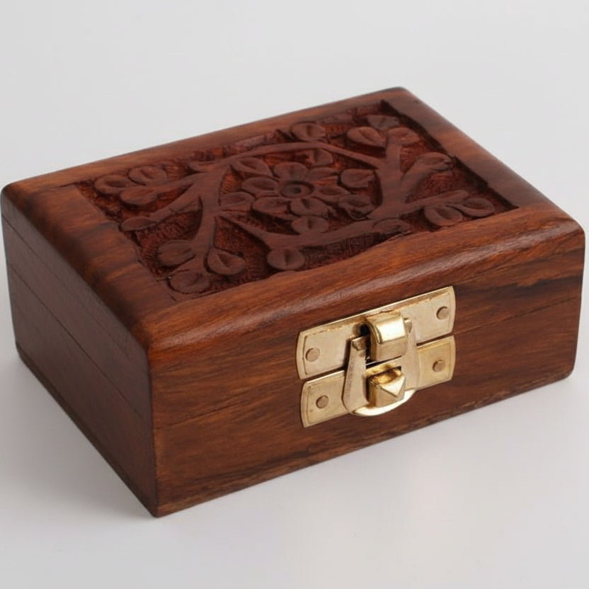 Wooden Rudraksha Chest-Large