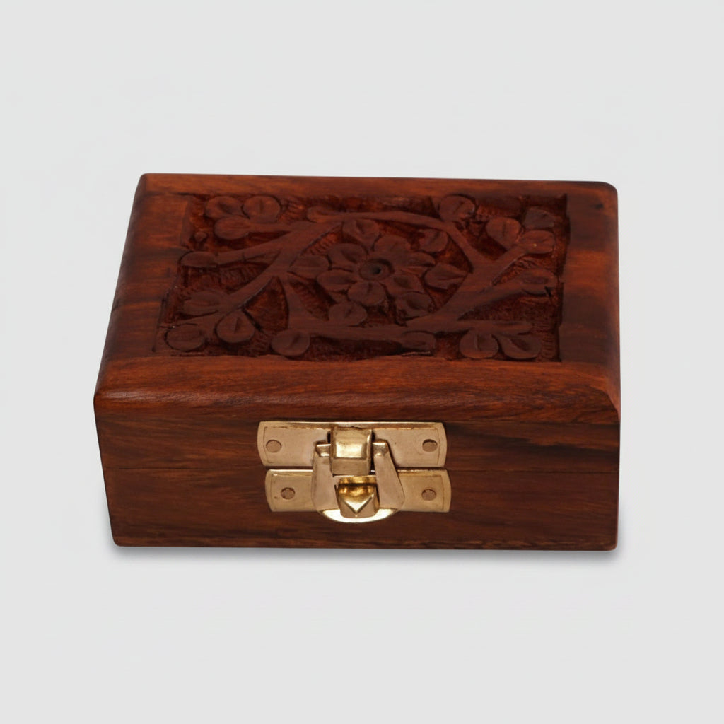 Wooden Rudraksha Chest-Small