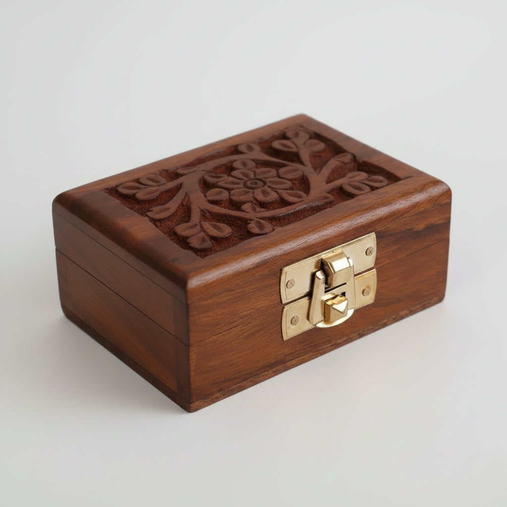 Wooden Rudraksha Chest-Regular