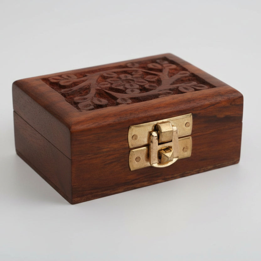 Wooden Rudraksha Chest-Small