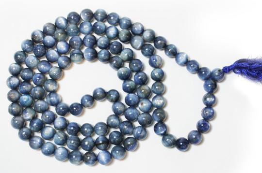 Kyanite Round Mala-54+1 Beads