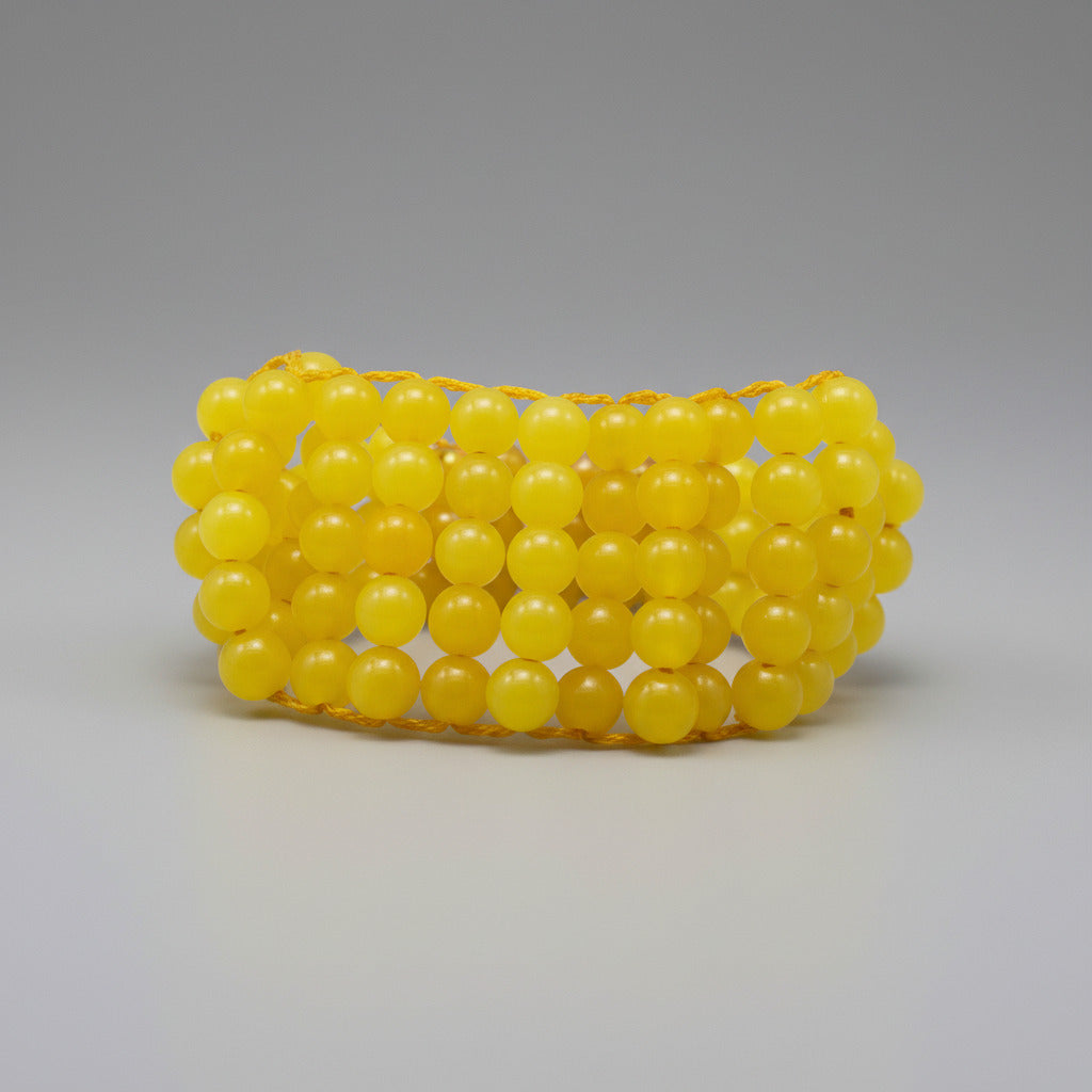 Yellow Agate Multi Beads Bracelet