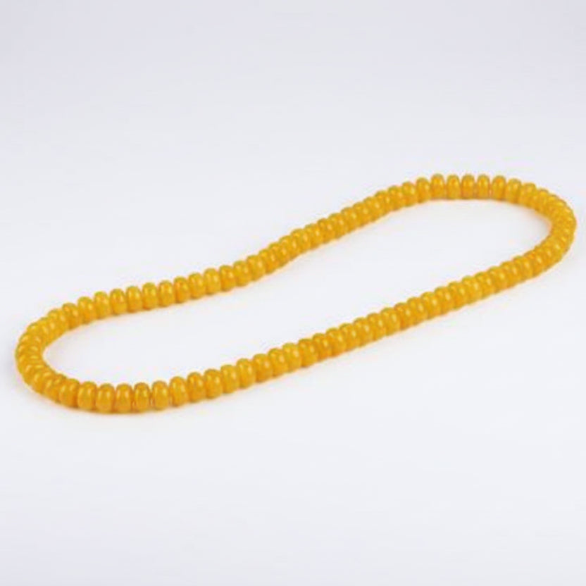 Yellow Agate Necklace (Elliptical Beads)