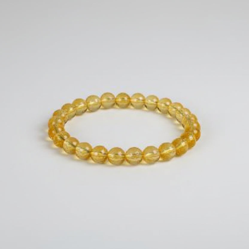 Citrine Faceted Bead Bracelet (Design III)-Elastic