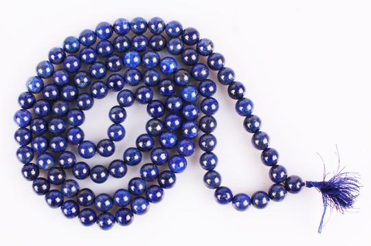 Lapis Lazuli Round Mala (10 mm)-108+1 Beads