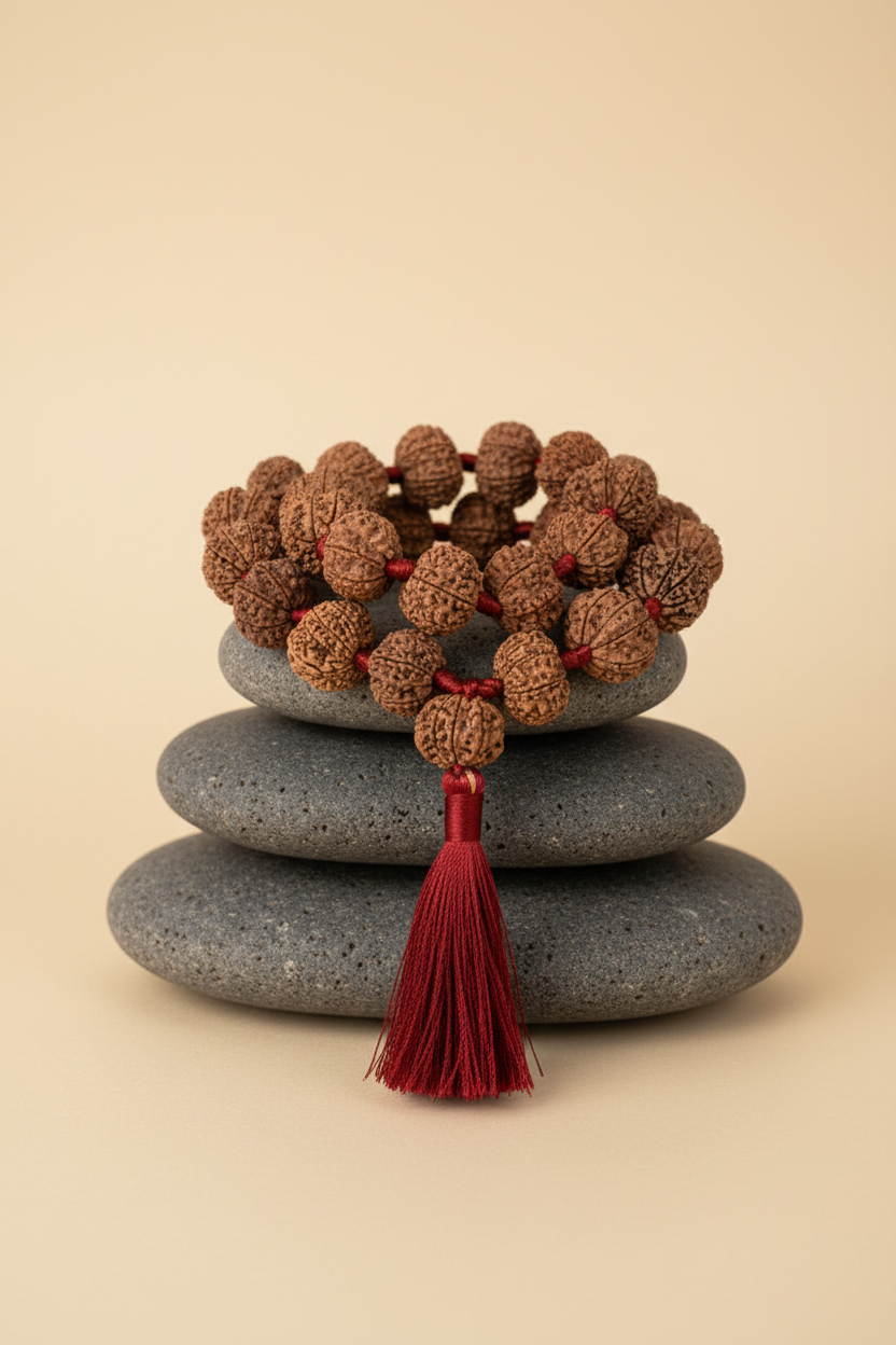 12 Mukhi Nepali Rudraksha Kantha Mala | Sun & Surya