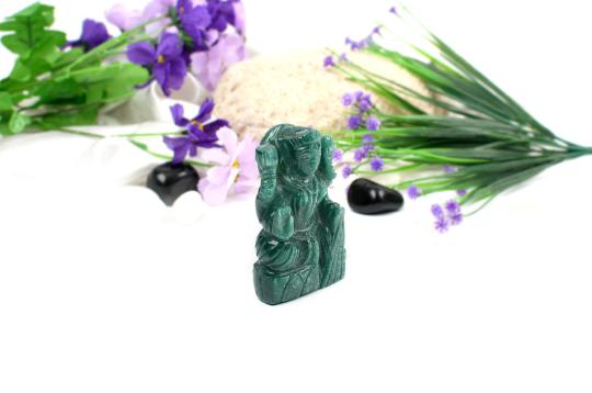 Laxmi Devi Green Jade Idol (151 gms)-Design II