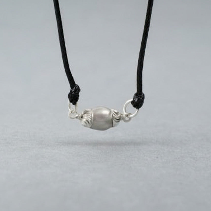 Lingam shape Parad Gutika Pendent with Silver capping-22 to 24 mm