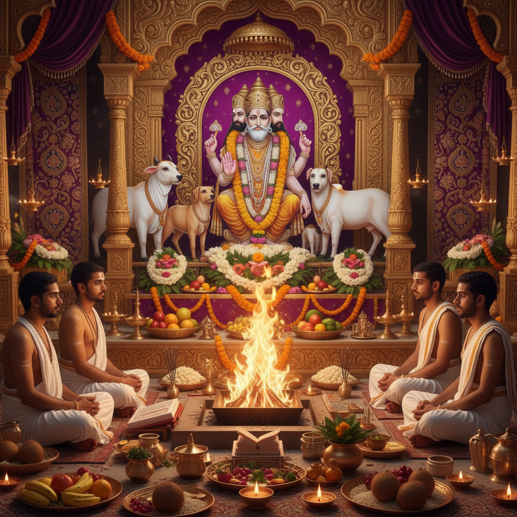 lord Dattatreya Puja and Yajna, 5 pandits , square img
