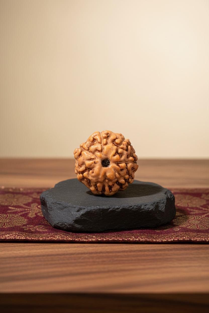 7 Mukhi Premium Java Indonesian Rudraksha Bead 14 mm Regular - ManiMonk